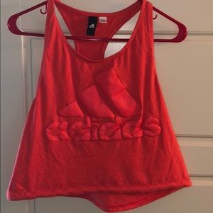 Adidas pink crop top